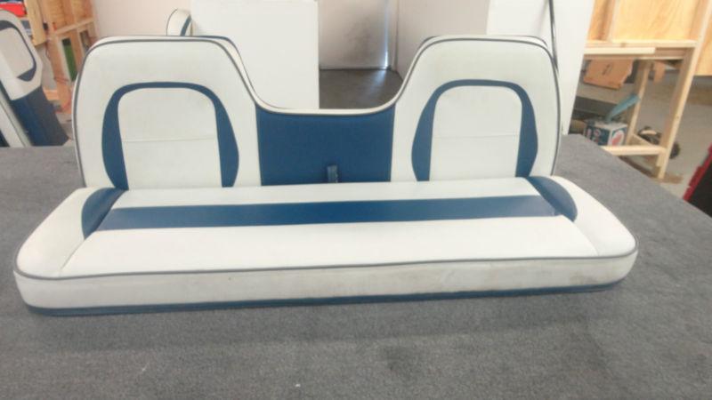 47''x17''x4'' blue/white/grey generic boat seat cushions k/i #8