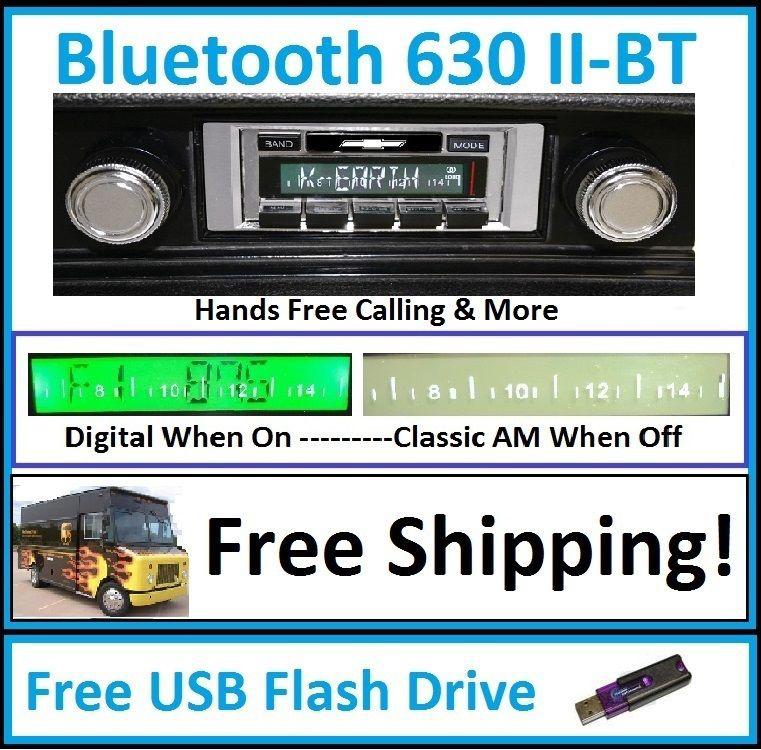 1968-1976 chevy ii nova bluetooth radio hands free 300 watts 630 ii-bt