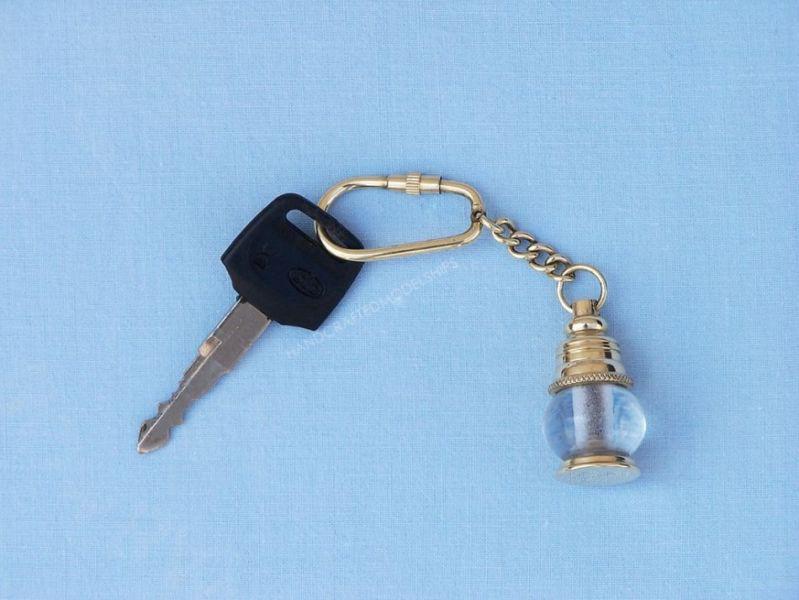 Decorative keyring 5" solid brass lamp key chain ring nautical keychain decor