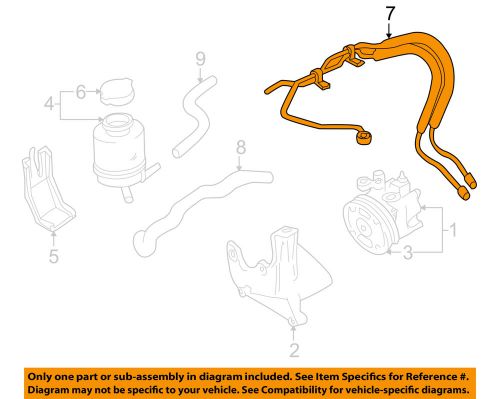 Subaru oem 02-03 impreza pump hoses-steering-hose &amp; tube assembly 34610fe051