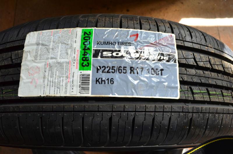 1 new 225 65 17 kumho solus kh16 tire