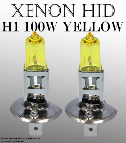 Icbeamer h1 100w x2 pcs fog light direct fit xenon hid super yellow ga kp2507