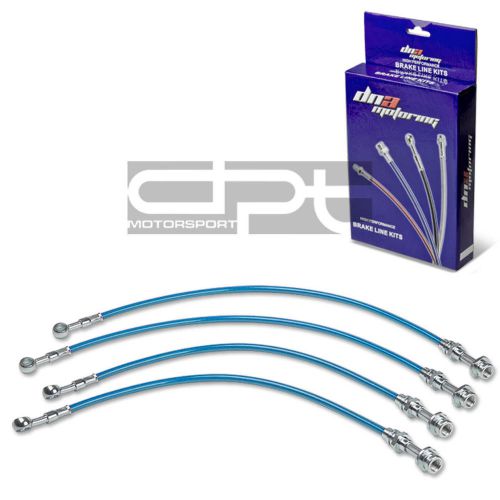 For sentra b15 replacement front/rear blue pvc coat disc brake line/hose cable