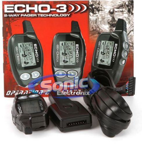 Omega echo-3 2-way lcd remote transmitter pager with transceiver antenna