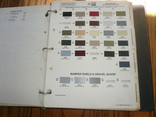 1986 mercedes ditzler imported color chip paint sample -