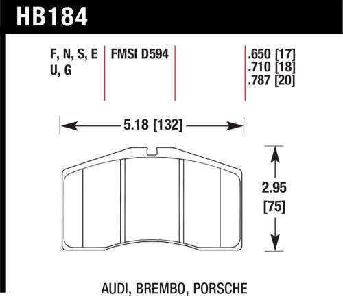 Hawk performance hb184u.787 disc brake pad fits 92-03 911 928 a8 quattro s8