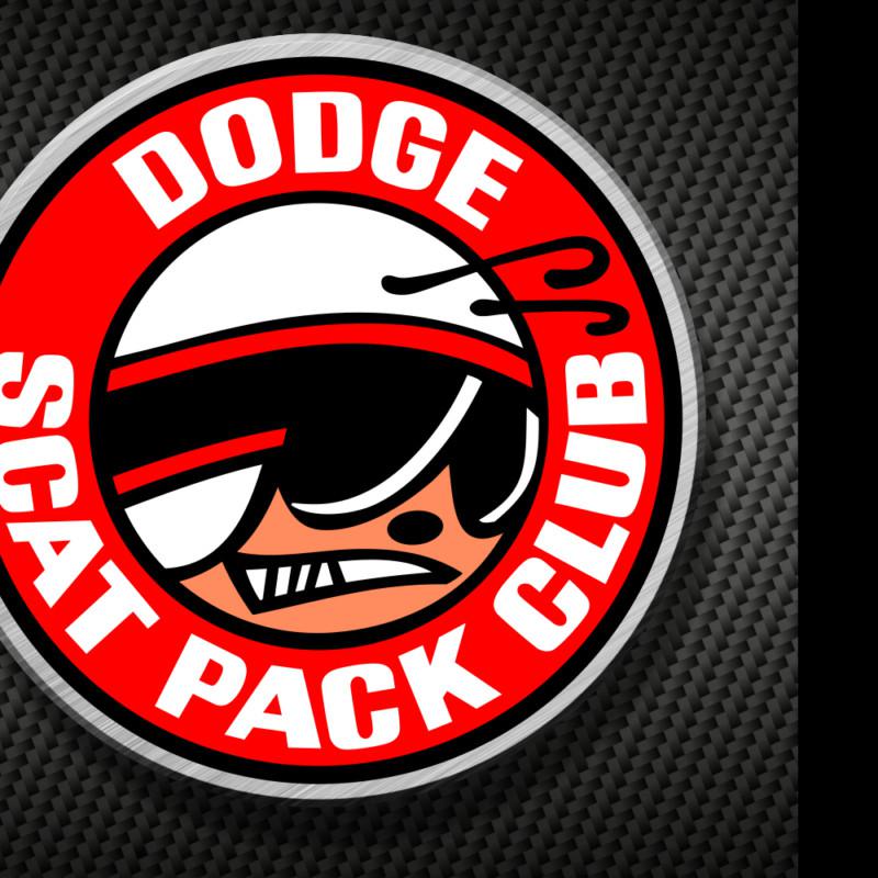 4 ft x 4 ft dodge scat pack club banner vintage style sign logo emblem mopar