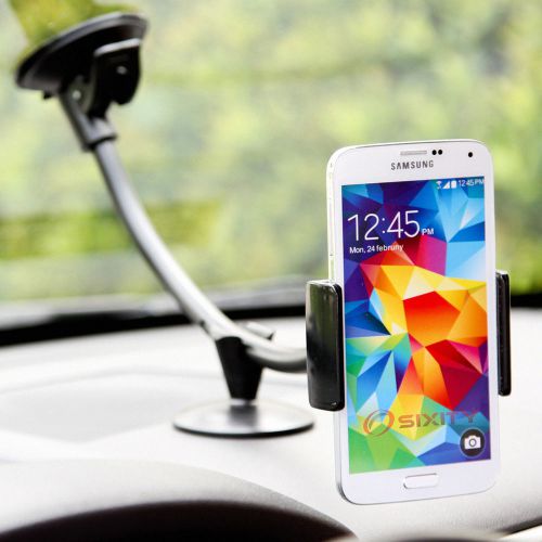 Windshield suction cup phone mount for samsung galaxy s3 s4 s5 s6 gooseneck  lj