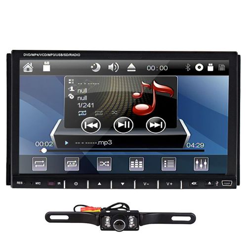 2 din 7&#034; in-dash stereo car dvd player tv touch screen radio ipod sd/usb+camera