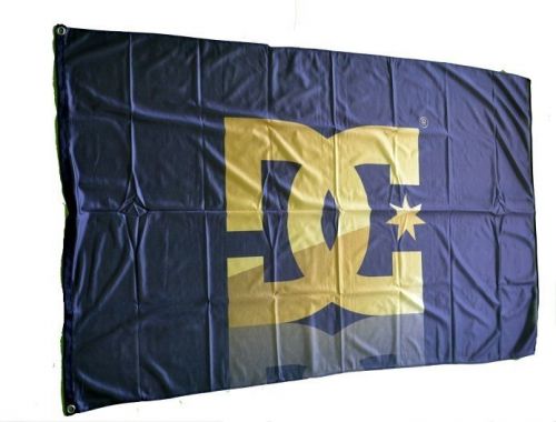 Dc shoes gold skateboard flag banner sign 5x3 feet new limited!