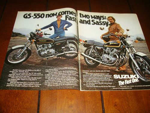 1978 suzuki gs-550  ***original 2 page ad*** gs550