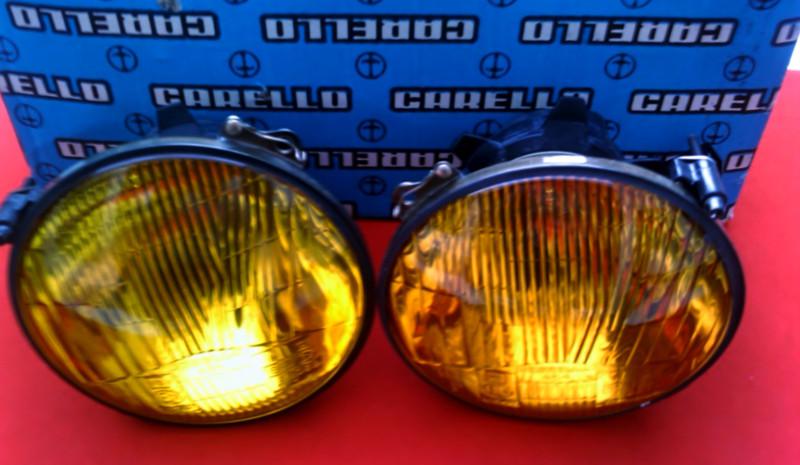 Rare! pair of original carello outer headlights yellow alfa romeo gtv 6 new!!