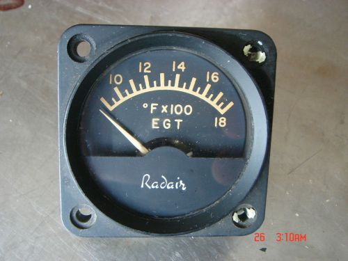 Vintage radar radair r-10-s aircraft egt fx100  indicator