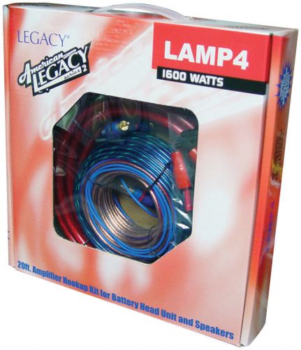 Amplifier wiring kit 4gauge legacy pyramid lamp4 amplifier kit