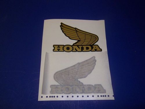 Gold honda atc 2 piece wings decal sticker emblem 0em trx 125 250r 350x 500 cr