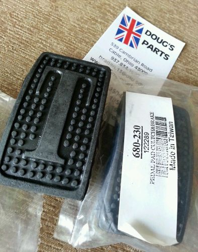 Pair of new brake &amp; clutch pedal pads  for triumph tr3 tr4 tr6 and spitfire gt6
