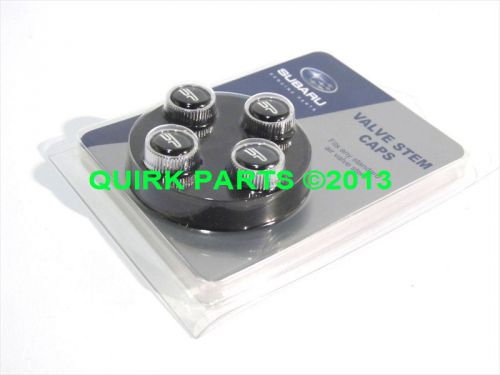 Subaru performance tuning (spt) valve stem tire caps oem new genuine