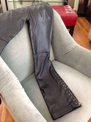 Ladies harley davidson genuine, black leather pants - size 4