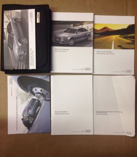 2013 audi a4 owner&#039;s manual with case