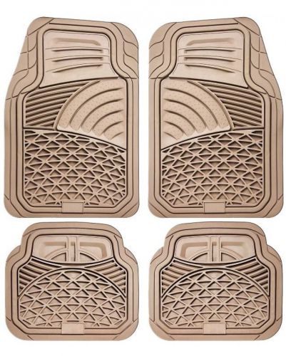 Car floor mats toyota camry 4pc set all weather rubber tactical fit beige #m1