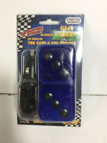 12v blue glowing dice super street lighter plug soft glow fast and furious