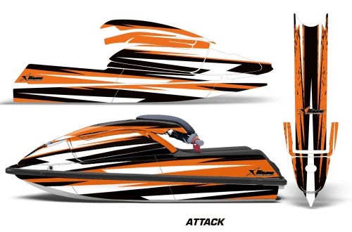 Amr racing jet ski wrap for kawasaki 750 sx graphics kit all years attack orange