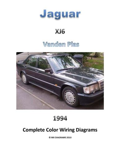 Jaguar xj6 vanden plas 1994 94 complete color wiring diagram schematic digital