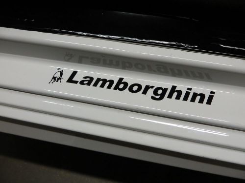 (2pcs) lamborghini doorstep badge decal - black