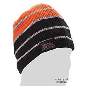 Arctic cat men&#039;s team arctic waffle beanie hat - black &amp; orange - 5243-045