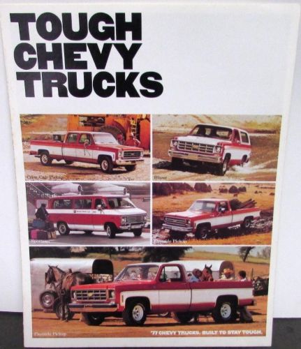 Original 1977 chevrolet truck dealer brochure chevy full line pickup van