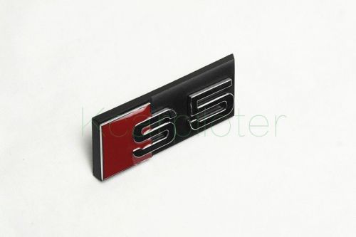 1pcs abs plastic black s5 vehicle front grill grilles badge emblem decoration