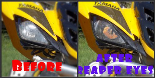 Yamaha raptor  wolverine reaper headlight covers rukind covers
