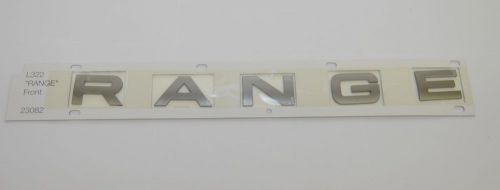 &#034;range&#034; bonnet name plate for range rover l322 (full size)