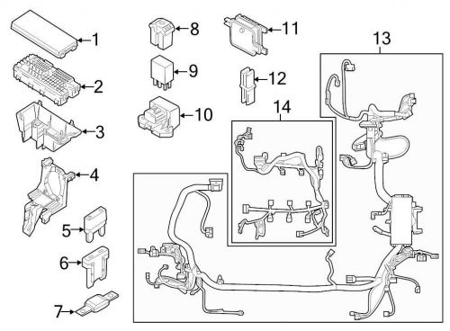 Ford oem engine wiring harness ca1z14290hf image 13
