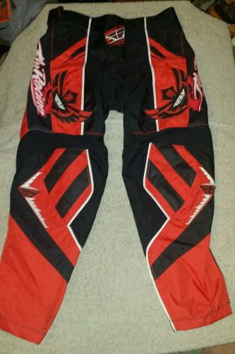 Fly f - 16 size 24 black red and white racing / motocross pants
