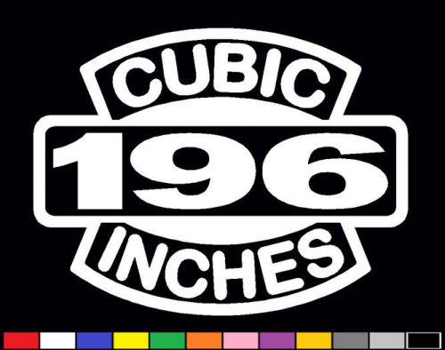 196 cubic inches engine decals emblem sticker inline four straight 4 ih ratrod