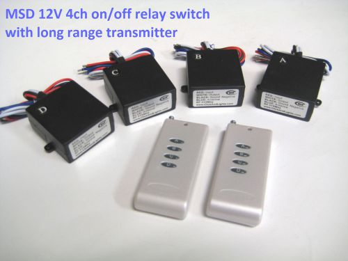 12v 4 channels long range with 2 on off long range remote relay switch rm104p2