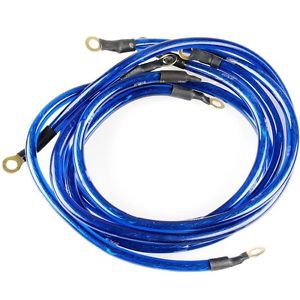 Universal racing spec ground wire kit high performance earth system 5-point blue