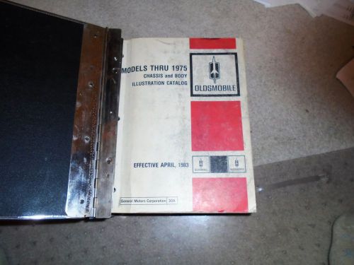 1975 oldsmobile master parts book covers cutlass 442 &amp; all models mid 60&#039;s-1975