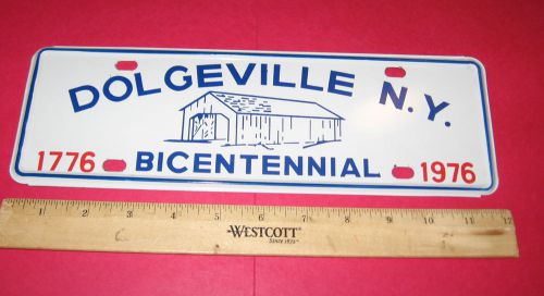 Rare dolgeville ny covered bridge license plate topper 1976