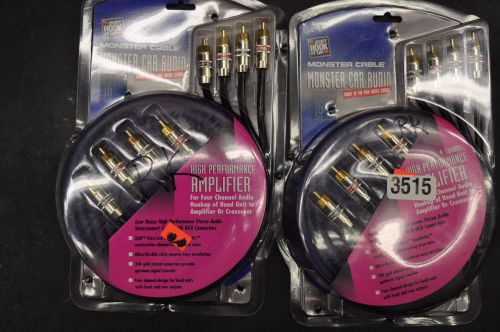 Monster cable monster car audio rca 4 ch 16ft each new #3515
