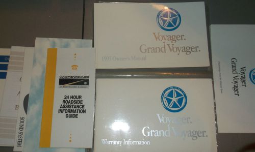 1995 plymouth voyager grand voyager owners manual original + supplements