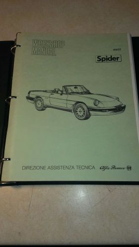 Alfa romeo spider # 4607, and more 2000, original book in excellent condition!