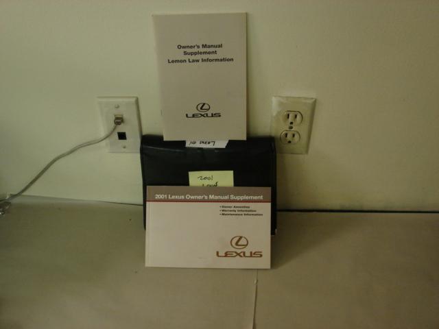 2001 lexus owner's manual with case part no# 00247-02001