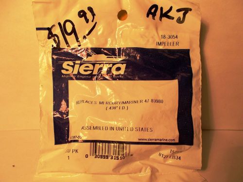 Sierra impeller 18-3054 replaces mercury/mariner 47-89980 (.438&#034; i.d. )