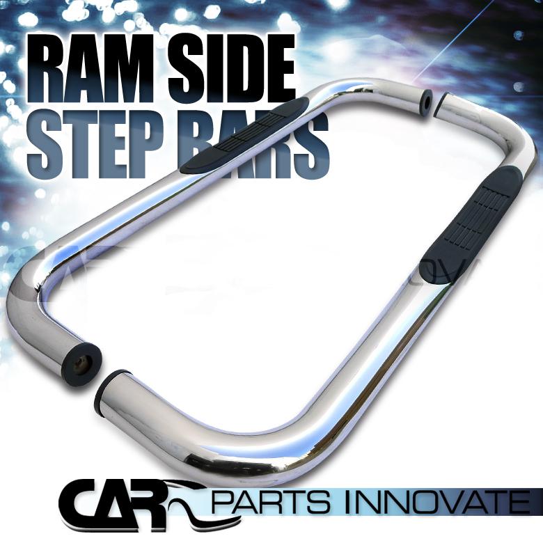 02-08 ram 1500 2500 regular cab 3" polished stainless steel side step nerf bars