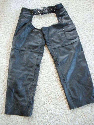 Bikers dream apparel chaps-9xl-black leather