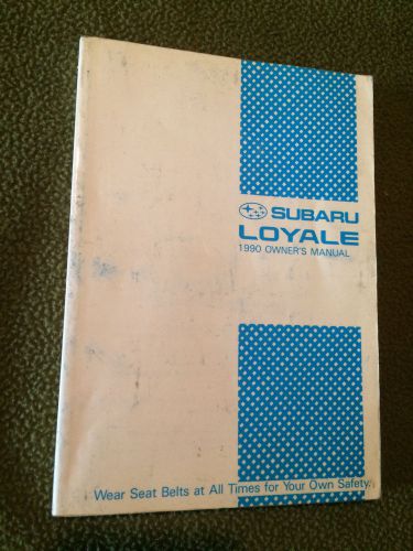 1990 subaru loyale owners manual guide book operating instructions