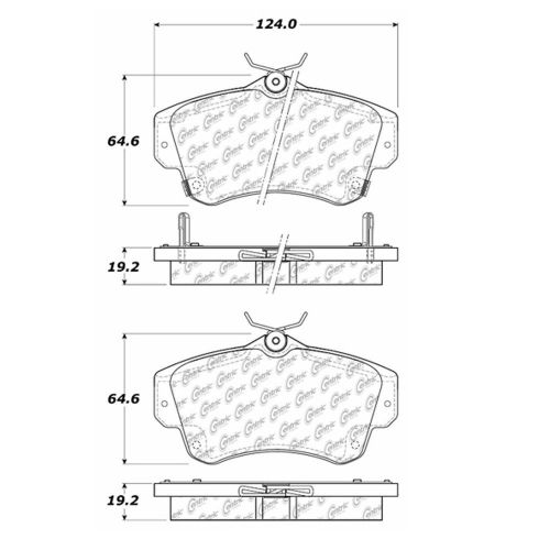 Stoptech 104.08410 disc brake pad fits 01-10 pt cruiser