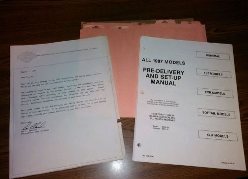 1987 harley models pre delivery and set up manual